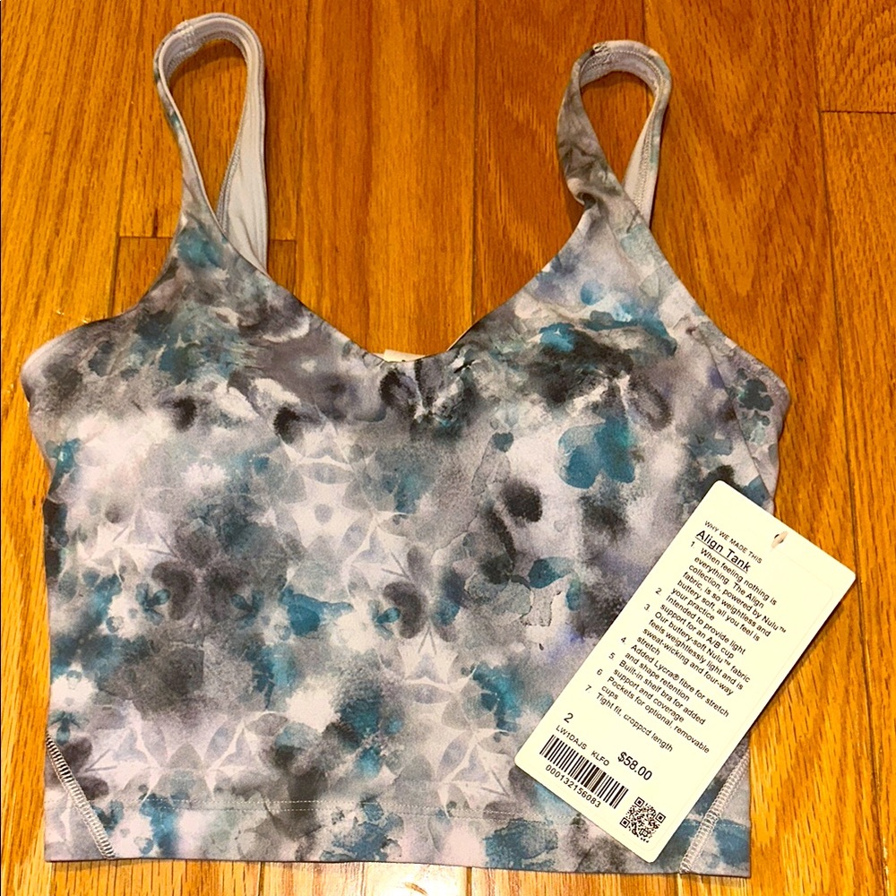 NWT lululemon Align Tank | Kaleidofloral Multi | Size 2